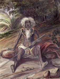 Gammel mann fra Marquesas-øyene, ca. 1842